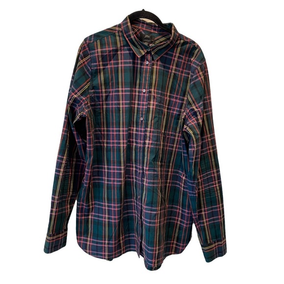J. Crew Tops - NWOT J.Crew Boyshirt Tartan Top size 16T